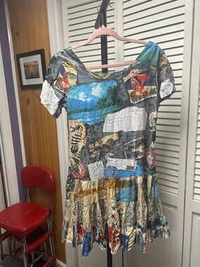 Nwot Jams World Multi-Color Patchwork Print Dress